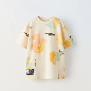 Zara smiley world Colorful Kids Graphic T-Shirt size 8/9